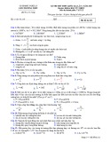 Đề thi thử THPT QG môn Vật lí năm 2019 lần 2 -  Sở GD&ĐT Nghệ An - Mã đề 212
