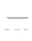 Master Thesis in Economics:  An empirical study on the impact of recession on training and development in small to medium sized firms in Ireland