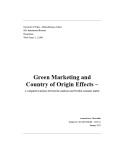 Master Thesis in Economics: Green marketing and country of origin effects - A comparative analysis between the American and Swedish consumer market