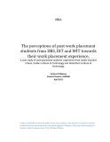 Master Thesis in Economics: The perceptions of post work placement students from DBS, DIT and WIT towards their work placement experience