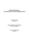 Master Thesis in Economics: Employer Branding - The matching crisis and the bigger picture