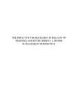 Master Thesis in Economics: The impact of the recession in ireland on training and development, a senior management perspective.