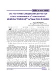 Các yếu tố ảnh hưởng đến mức độ phù hợp của vị trí quy hoạch đối với cán bộ nữ: Nghiên cứu trường hợp tại thành phố Hồ Chí Minh