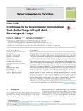 First studies for the development of computational tools for the design of liquid metal electromagnetic pumps