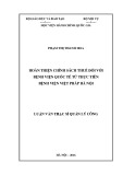 Luận văn thạc sĩ Quản lý công: Hoàn thiện chính sách thuế đối với bệnh viện quốc tế từ thực tiễn Bệnh viện Việt Pháp Hà Nội