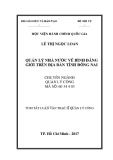 Tóm tắt Luận văn thạc sĩ Quản lý công: Quản lý nhà nước về bình đẳng giới trên địa bàn tỉnh Đồng Nai