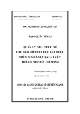 Tóm tắt Luận văn thạc sĩ Quản lý công: Quản lý nhà nước về thu Bảo hiểm xã hội bắt buộc trên địa bàn quận Gò Vấp, thành phố Hồ Chí Minh