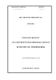 Luận văn thạc sĩ Quản lý công: Năng lực quản lý của Chủ tịch Ủy ban nhân dân cấp xã ở huyện Phù Mỹ, tỉnh Bình Định