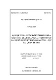 Luận văn thạc sĩ Quản lý công: Quản lý nhà nước đối với hàng gia công xuất nhập khẩu tại chi cục hải quan gia công-cục Hải quan TP. Hồ Chí Minh