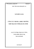 Luận văn thạc sĩ Quản lý công: Công tác thi đua, khen thưởng trên địa bàn tỉnh Quảng Ninh