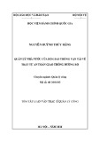 Tóm tắt Luận văn thạc sĩ Quản lý công: Quản lý nhà nước của Bộ giao thông vận tải về trật tự an toàn giao thông đường bộ