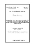 Tóm tắt Luận văn thạc sĩ Quản lý công: Đánh giá kết quả thực hiện công việc của công chức tại các cơ quan chuyên môn thuộc UBND thành phố Biên Hòa, tỉnh Đồng Nai