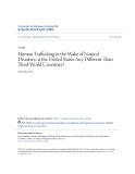 Human trafficking in the wake of natural disasters: Is the united states any different than third world countries