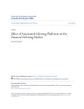 Accounting undergraduate Honors theses: Effect of automated advising platforms on the financial advising market