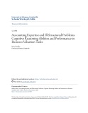 Accounting expertise and ill structured problems - Cognitive reasoning abilities and performance in business valuation tasks