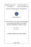 Summary of physics doctoral thesis: Study of organic dye lasers nanogold doped active medium for generation of short pulses by distributed feedback lasers