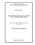 Luận án tiến sĩ Kinh tế: Quản trị công, FDI và đầu tư tư nhân ở các nước đang phát triển