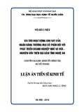 Luận án tiến sĩ Kinh tế: Vai trò hoạt động cho vay của Ngân hàng thương mại cổ phần đối với phát triển Doanh nghiệp nhỏ và vừa - Nghiên cứu trên địa bàn tỉnh Nghệ An