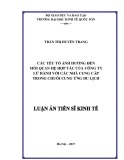 Luận án tiến sĩ Kinh tế: Các yếu tố ảnh hưởng đến mối quan hệ hợp tác của công ty lữ hành với các nhà cung cấp trong chuỗi cung ứng du lịch