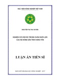 Luận án tiến sĩ Kinh tế: Nghiên cứu rủi ro trong chăn nuôi lợn của hộ nông dân tỉnh Hưng Yên