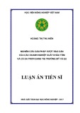 Luận án tiến sĩ Kinh tế: Nghiên cứu giải pháp vượt rào cản của các doanh nghiệp xuất khẩu tôm và cá da trơn sang thị trường Mỹ và EU