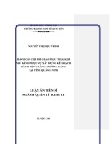 Luận án tiến sĩ Kinh tế: Đánh giá chi phí giảm phát thải khí nhà kính phục vụ xây dựng kế hoạch hành động tăng trưởng xanh tại tỉnh Quảng Ninh