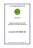 Luận án tiến sĩ Kinh tế: Nghiên cứu chuỗi giá trị cá ngừ đại dương tại các tỉnh Nam Trung Bộ.