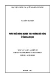 Tóm tắt Luận án tiến sĩ Kinh tế: Phát triển nông nghiệp theo hướng bền vững ở tỉnh Nam Định