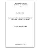 Tóm tắt Luận án tiến sĩ Luật học: Pháp luật về kiểm soát các thỏa thuật sử dụng giá để hạn chế cạnh tranh