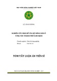 Tóm tắt Luận án tiến sĩ Kinh tế: Nghiên cứu sinh kế của hộ nông dân ở vùng ven thành phố Nam Định