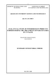 Summary of doctoral thesis: Analatycal study of intermediate products formed during the treatment of paracetamol by UV/NaClO