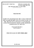 Tóm tắt luận án Tiến sĩ Hóa học: Nghiên cứu thành phần hóa học và hoạt tính sinh học loài bời lời nhớt Litsea Glutinosa (LOUR.) C.B. ROB. họ long não (Lauraceae) và loài nhãn dê (Lepisanthes rubiginosa (ROXB.) LEENH.) Họ bồ hòn (Sapindaceae) của Việt Nam