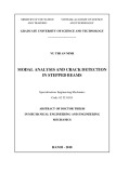 Summary of the thesis of engineering and engineering engineering Mechanical: Modal analysis and Crack detection in stepped beams