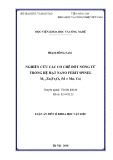 Luận án Tiến sĩ Khoa học vật liệu: Nghiên cứu các cơ chế đốt nóng từ trong hệ hạt nano ferit spinel M1-xZnxFe2O4 (M=Mn, Co)
