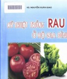 Hộ gia đình và kỹ thuật trồng rau: Phần 1