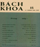 Tạp chí Bách Khoa - Số 15: Phần 1