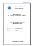 Báo cáo nghiên cứu khoa học cấp trường: Nghiên cứu thử nghiệm nuôi lươn đồng (Monopterus albus) trong hệ thống  tuần hoàn