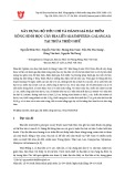 Xây dựng bộ tiêu chí và đánh giá đặc điểm nông sinh học cây địa liền (Kaempferia galangal) tại Thừa Thiên Huế