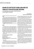 Nghiên cứu thiết kế bộ tự động giảm nhiệt độ trong xe ô tô khi đỗ xe ngoài trời nắng