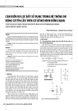 Cảm biến đo lực đẩy sử dụng trong hệ thống đo động cơ tên lửa trên cơ sở mô hình đồng dạng