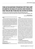 Phân lập hai Xanthone tetraoxygen thế từ dịch chiết điclometan của nhựa cây Garcinia cowa và khảo sát hoạt tính gây độc tế bào ung thư in vitro của chúng