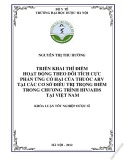 Khóa luận tốt nghiệp dược sĩ: Triển khai thí điểm hoạt động theo dõi tích cực phản ứng có hại của thuốc ARV tại các cơ sở điều trị trọng điểm trong chương trình HIV/AIDS tại Việt Nam