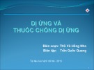 Bài giảng Thuốc dị ứng và chống dị ứng