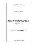 Luận án tiến sĩ Kinh tế: Quản lý nhà nước đối với kinh doanh dịch vụ vận chuyển hành khách bằng taxi tại Việt Nam