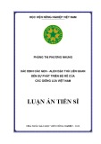 Luận án tiến sĩ Nông nghiệp: Xác định các gen-alen đặc thù liên quan đến sự phát triển bộ rễ của các giống lúa Việt Nam