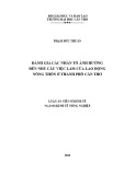 Luận án tiến sĩ Kinh tế: Đánh giá các nhân tố ảnh hưởng đến nhu cầu việc làm của lao động nông thôn ở thành phố Cần Thơ