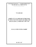 Luận án tiến sĩ Nông nghiệp: Nghiên cứu xác định một số biện pháp kỹ thuật bảo tồn nguồn gen khoai mỡ (Dioscorea alata L.) ở miền Bắc Việt Nam