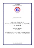 Tóm tắt Luận văn thạc sĩ Luật học: Pháp luật về Hợp tác xã trong lĩnh vực nông nghiệp, qua thực tiễn tại Quảng Trị