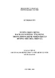 Luận án tiến sĩ: Tuyển chọn chủng Bacillus subtilis ứng dụng trong phòng bệnh nhiễm khuẩn đường tiêu hóa trên gà