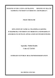 Summary of public health phd dissertation: Situation of clinical teaching learning in HaiPhong university of medicine and pharmacy and results of pilot application of interventions